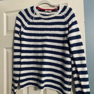 Striped Navy and White Women's Sweater